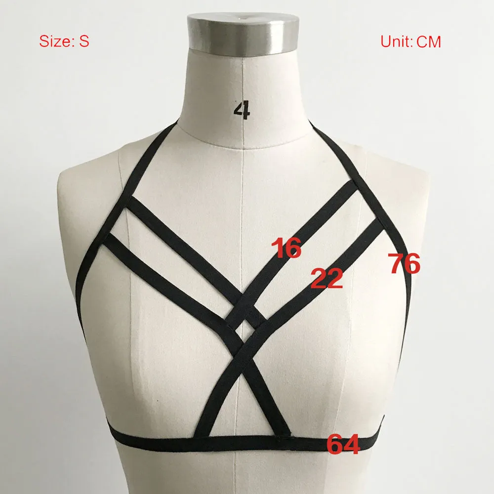 2017 Body Harness Bandage Girl Elastic Bra Sexy Women Hollow Strappy Bra