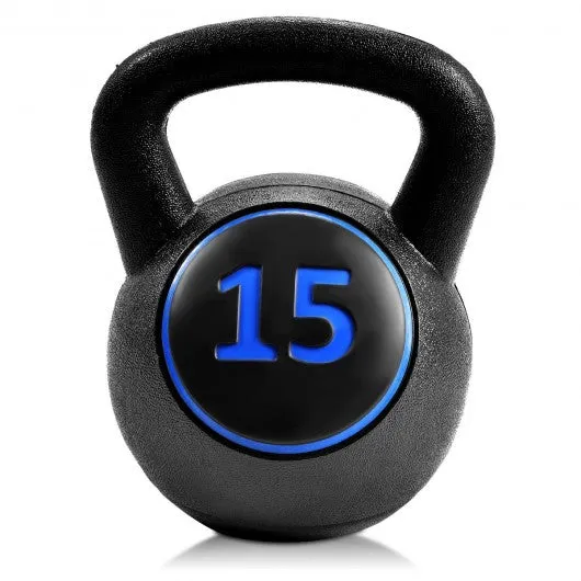 3 pcs 5 10 15lbs Kettlebell Kettle Bell Weight Set