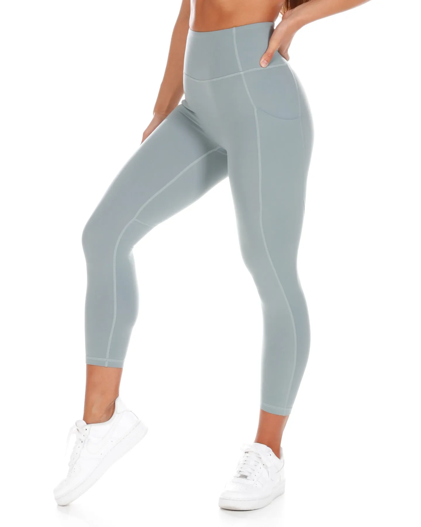 7/8 Aura Ascend Leggings - Pale Sage