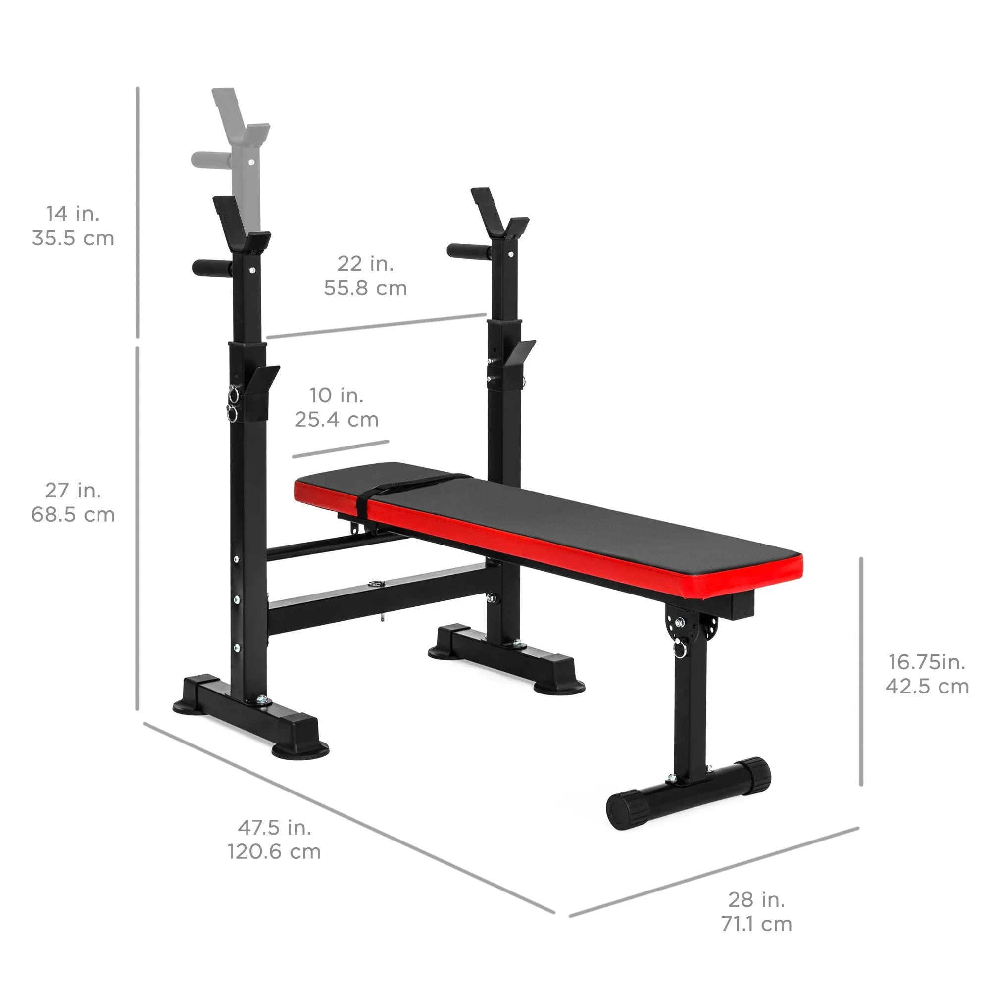 Adjustable Barbell Rack and Weight Bench