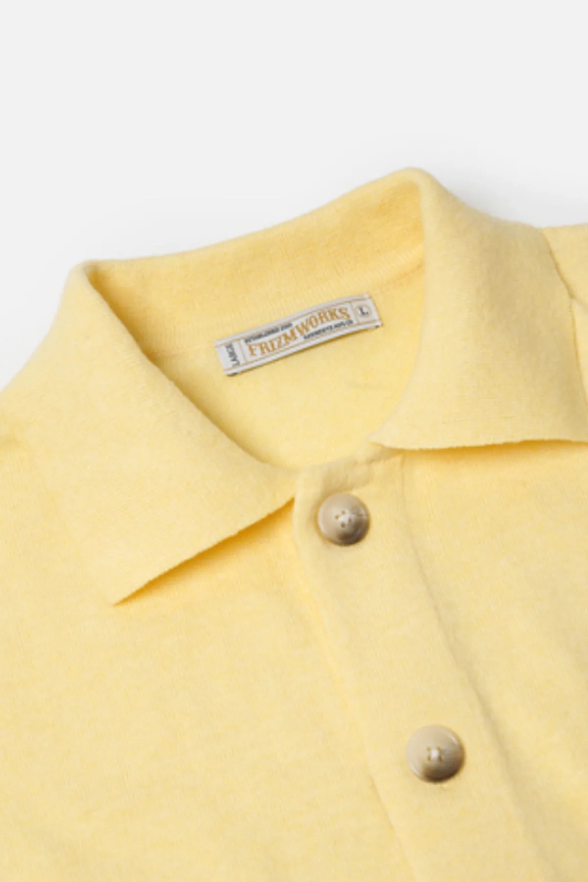 Airly Half Knit Cardigan - Lemon