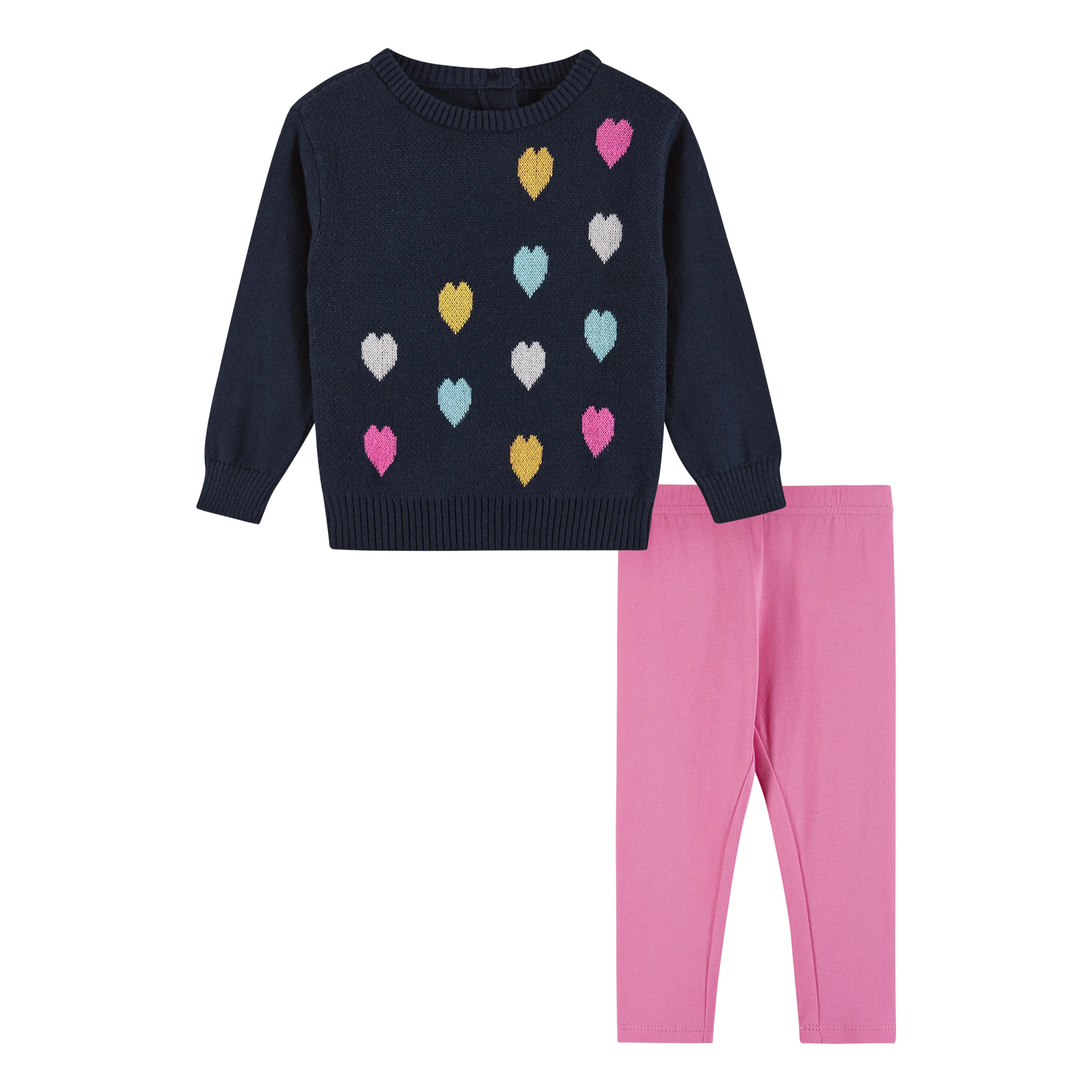 Andy & Evan Heart Sweater with Legging Set