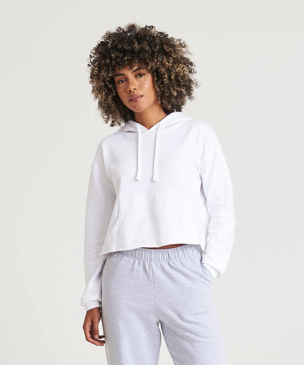 Arctic White - Women's cropped hoodie