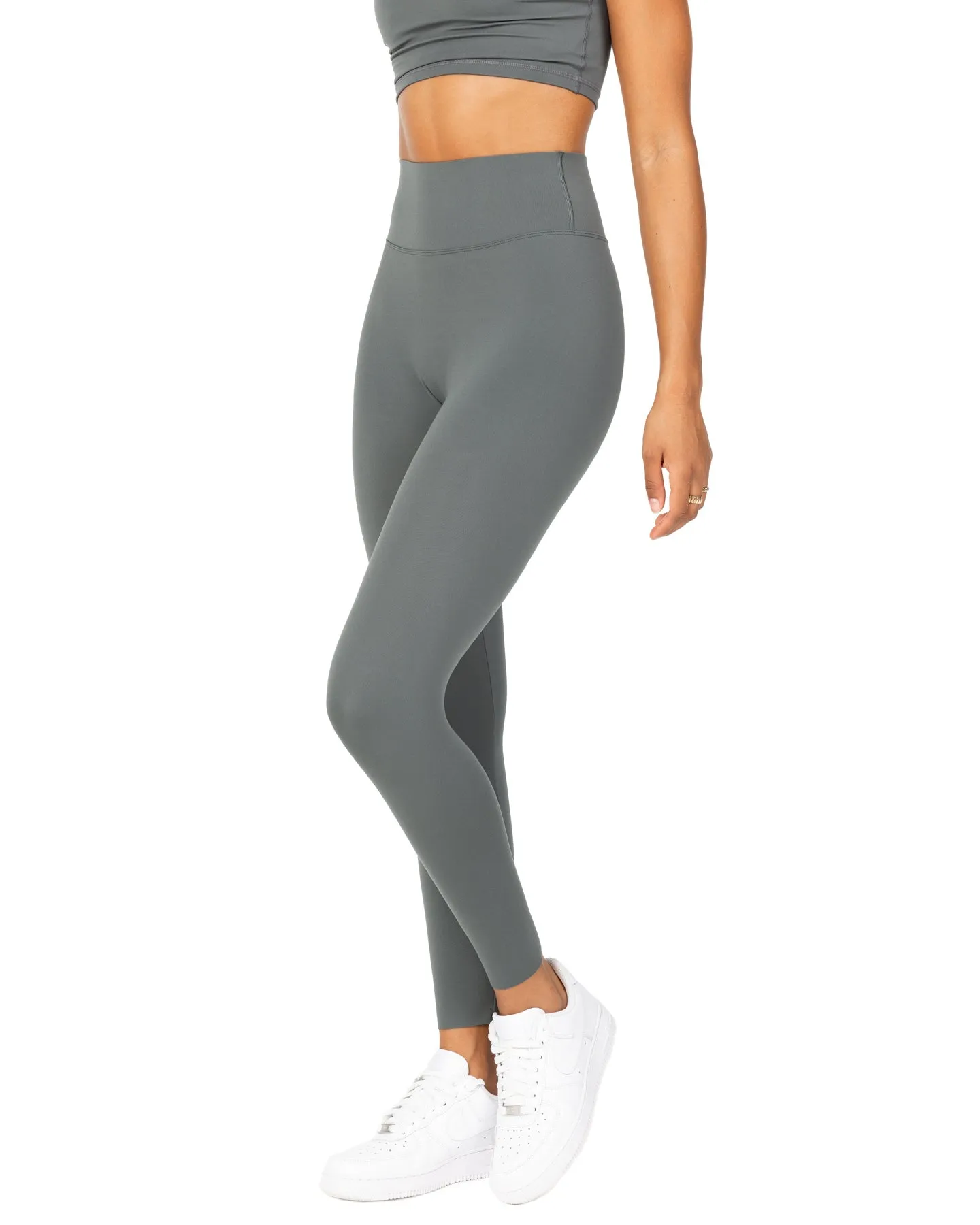 Aura Bonded Leggings - Cloud Grey