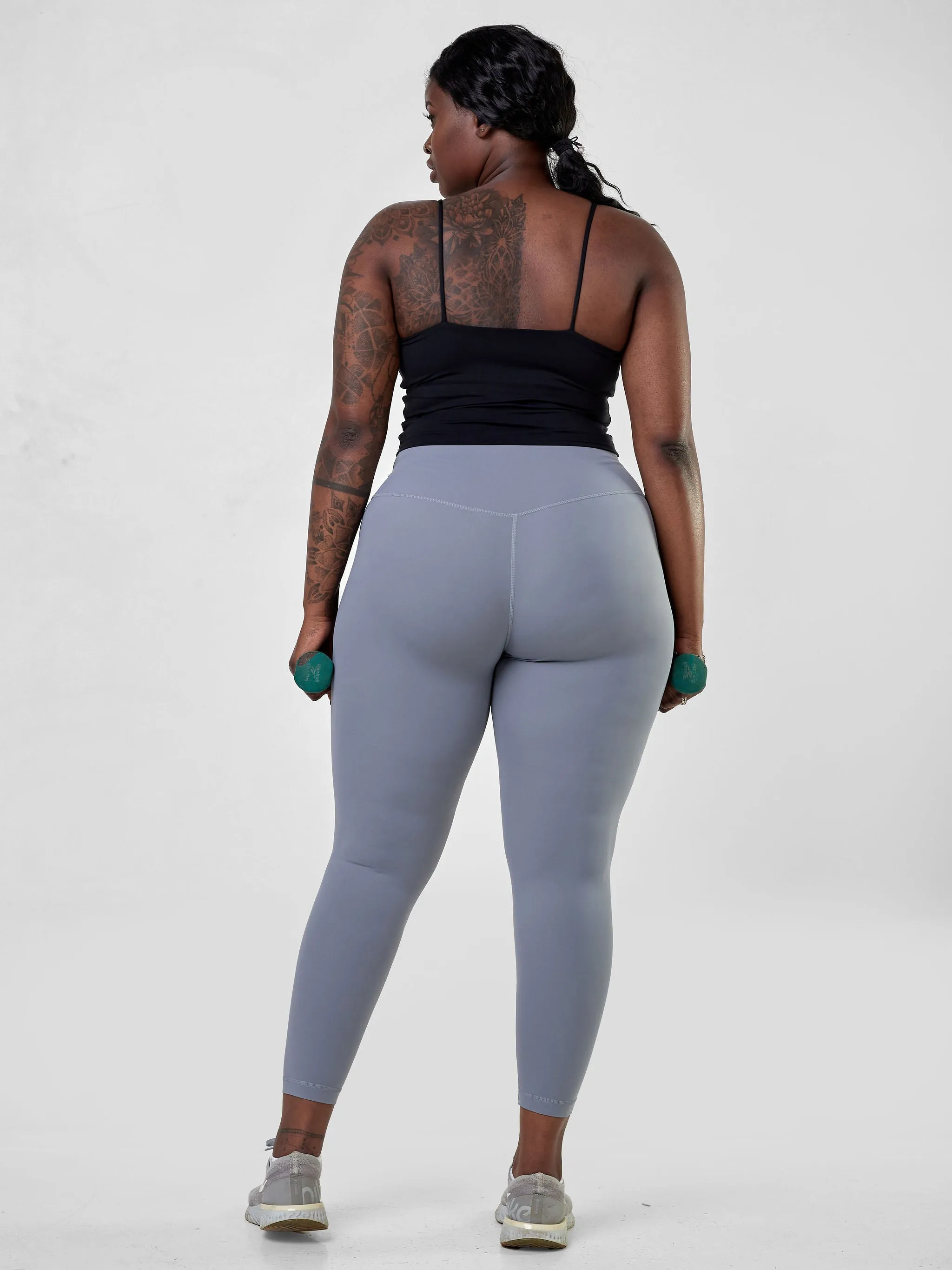 Ava Fitness Bella Workout Leggings - Grey Blue