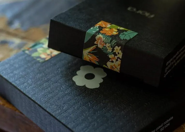 Black Flora Playing Cards