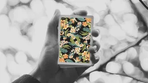 Black Flora Playing Cards