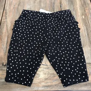 Carters Cotton Blue whtdots Leggings NB