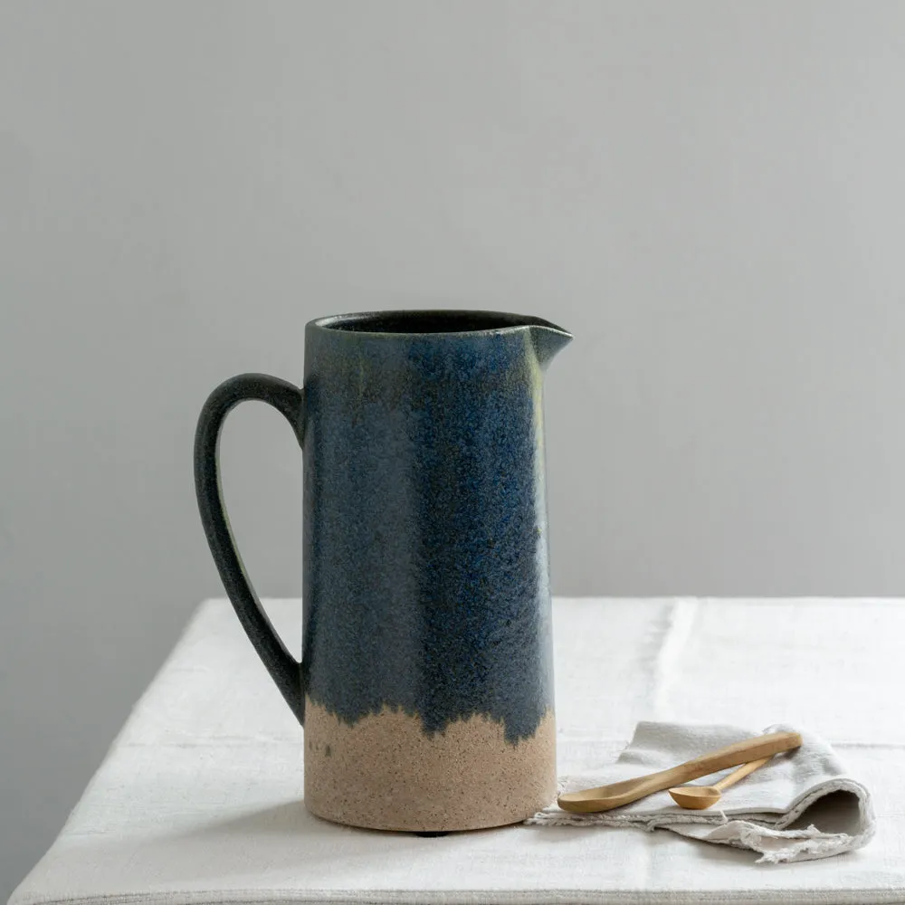 Ceramic Blue Green Dipped Jug