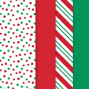 Christmas Stripes Printed Tissue Paper