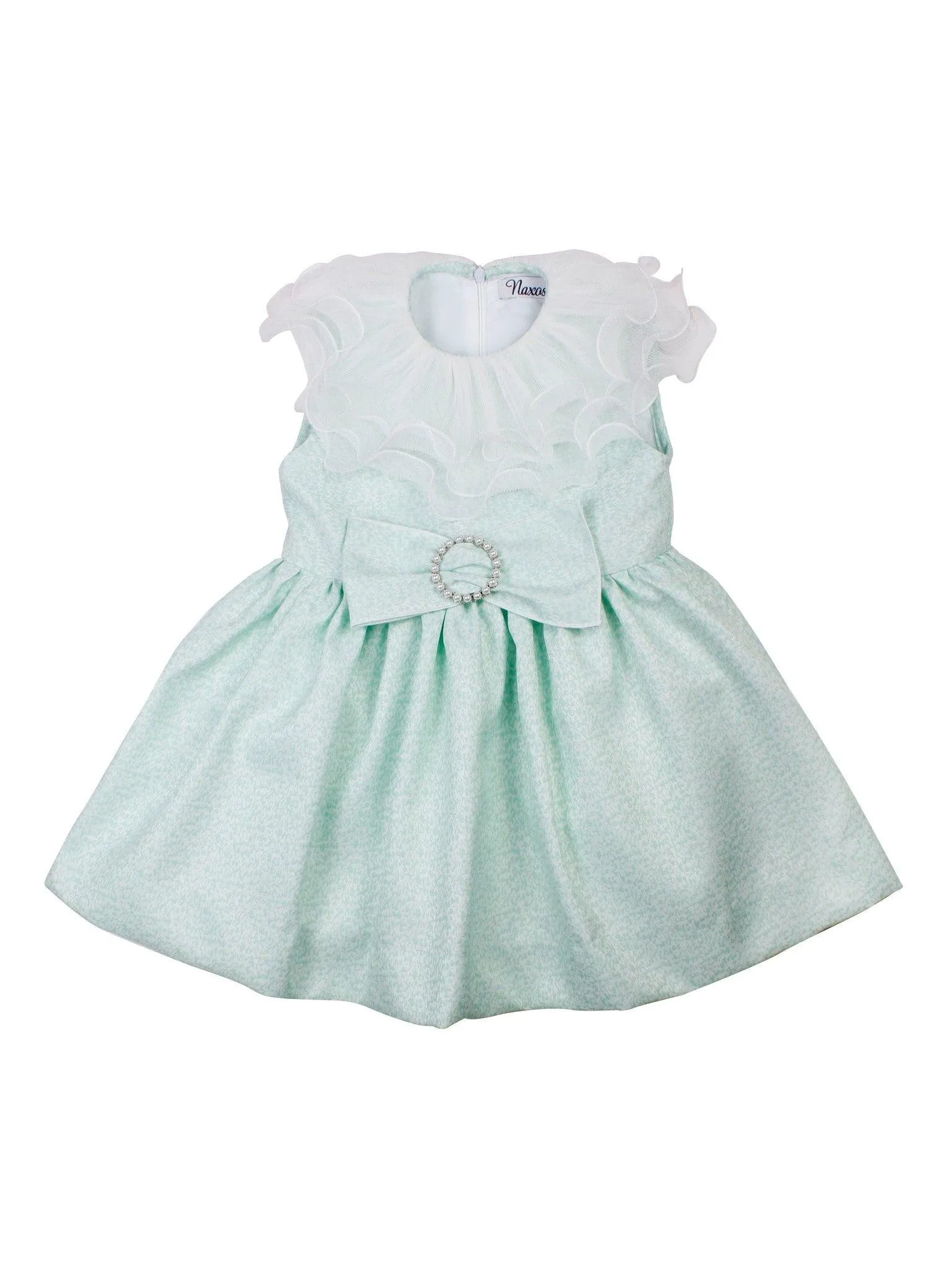 CLEARANCE SALE - NAXOS SS24 - Girls Green Puffball Dress & Headpiece