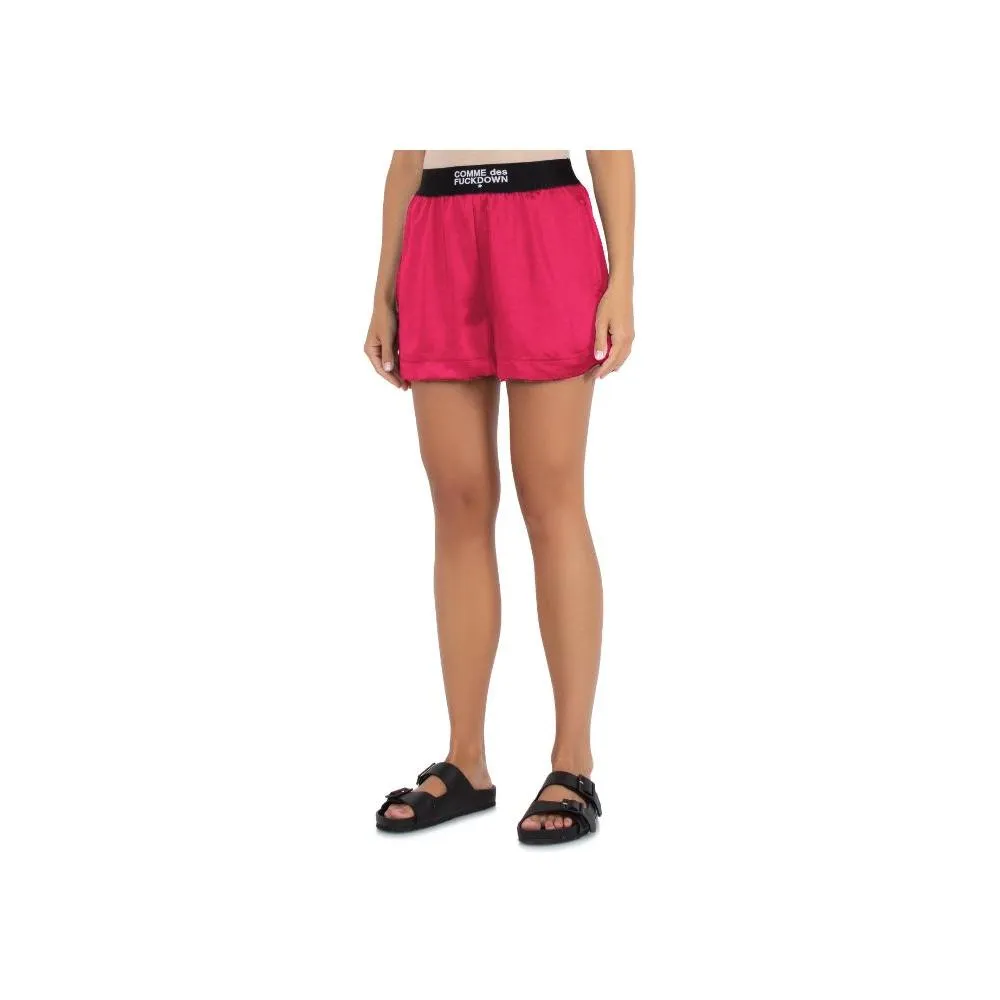 Comme Des Fuckdown Fuchsia Polyester Short