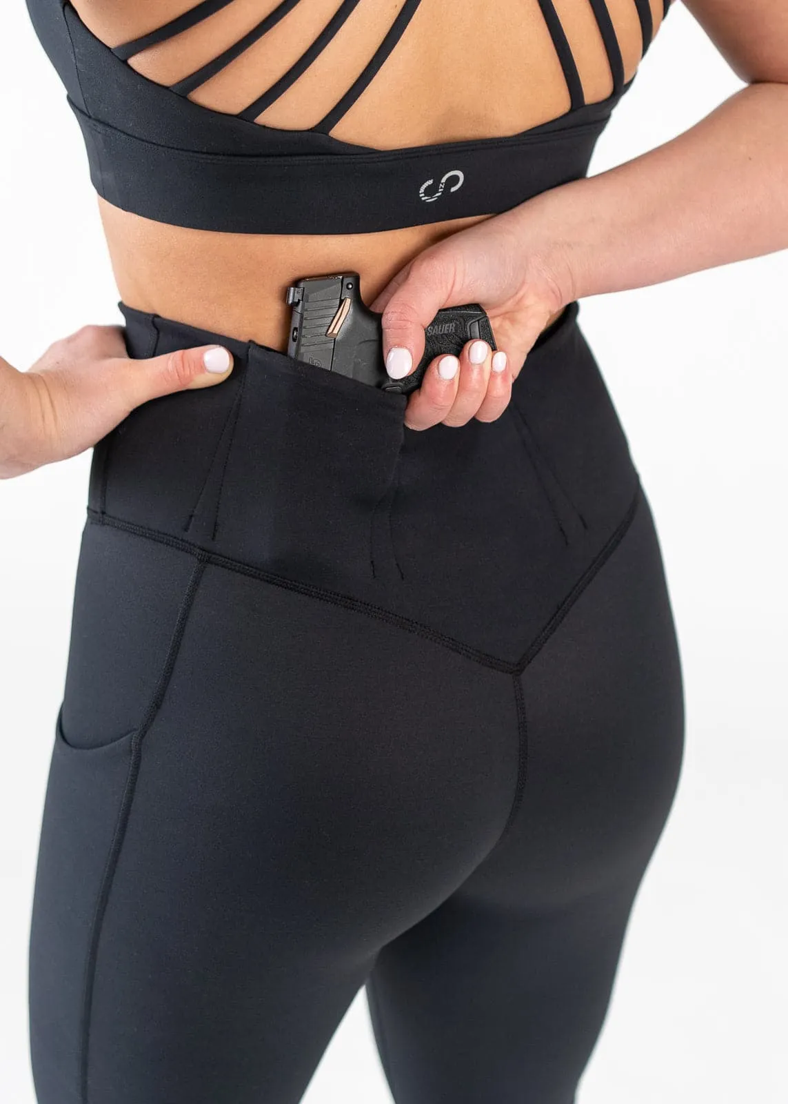 Concealed Carry Leggings With Pockets | Black