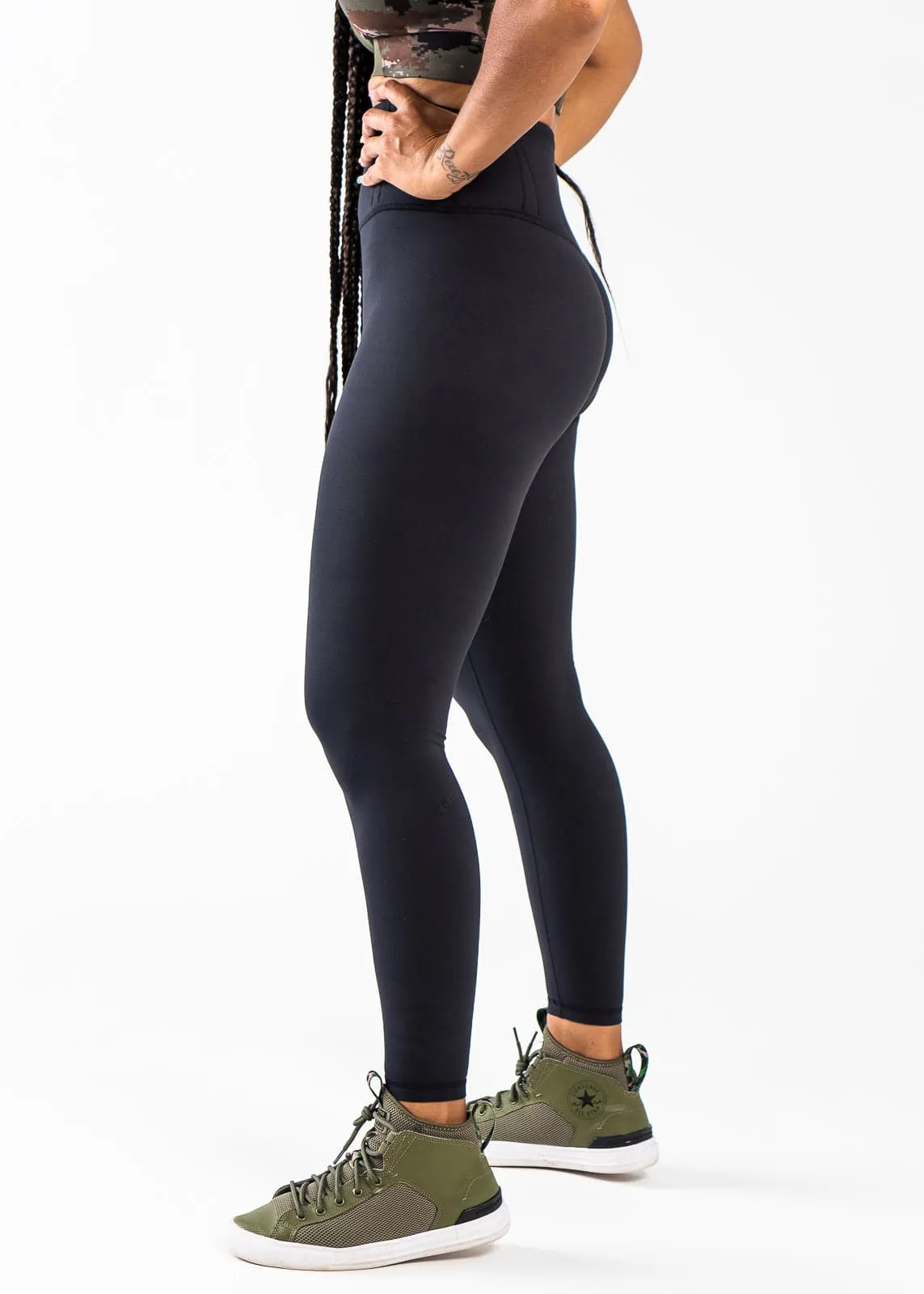 Concealed Carry Leggings Without Pockets | Black