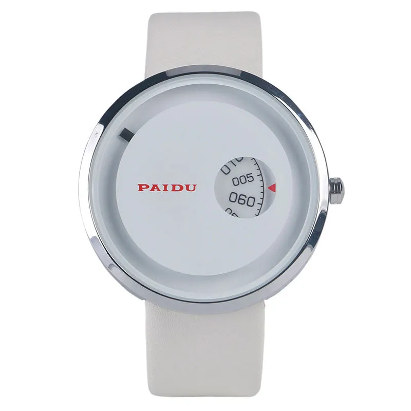 Cool Unique Wrist Watch PAIDU Brand Casual Watch Men Futurist Leather Band Watches Women Ladies Clock Relojes