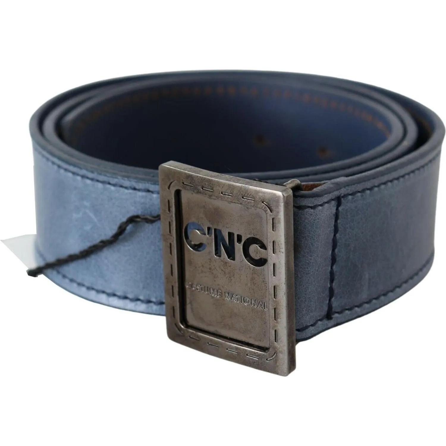 Costume National Elegant Blue Leather Fashion Belt