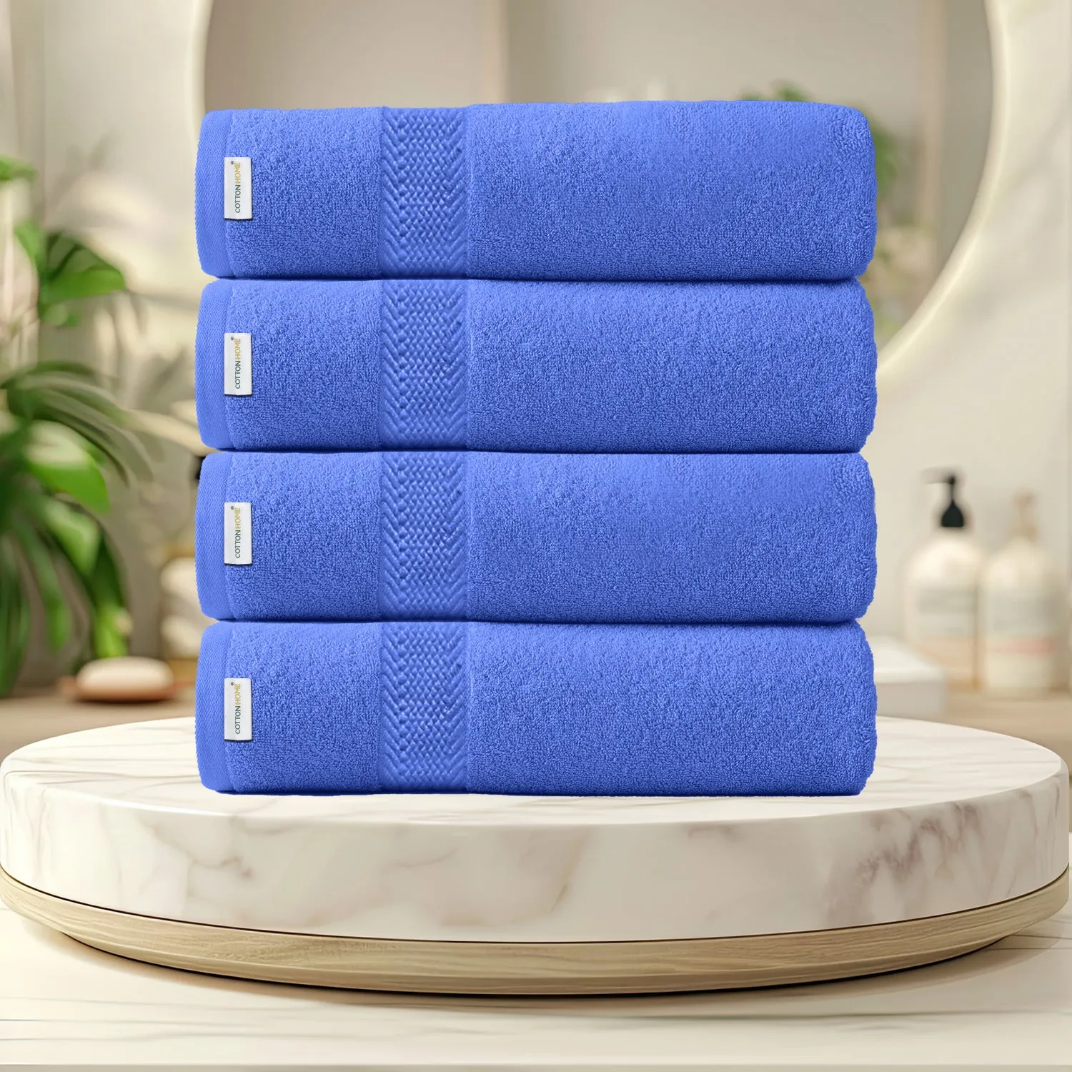 Cotton Bath Towel 70x140 CM 4 Piece Set-Soft Feel, Quick Dry, Highly Absorbent Durable Towels