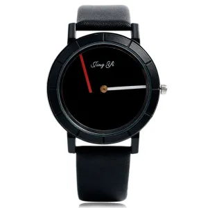 Creative Unique Deasign Watch Men Sport Cool Modern Leather Strap Fashion Brief Trendy Casual Stylish Unisex Xmas Lover's Gifts