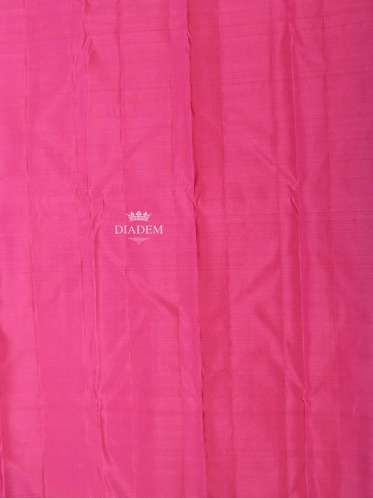 Dark Pink Pure Kanchipuram (Bridal) Silk Saree with Floral Motif on the body and Zari Border