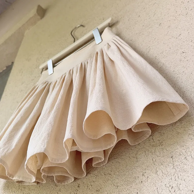 Doll Dream Cotton Mini Skirt with sweatshorts inside