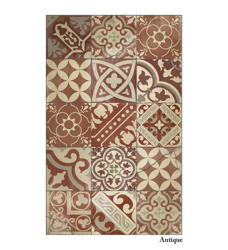 Eclectic Bordeaux Vinyl Rug