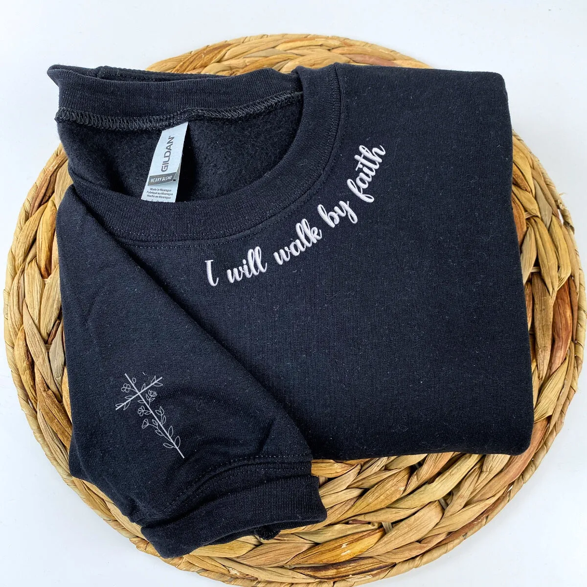 Embroidered Jesus Has My Back Sweatshirt or Hoodie