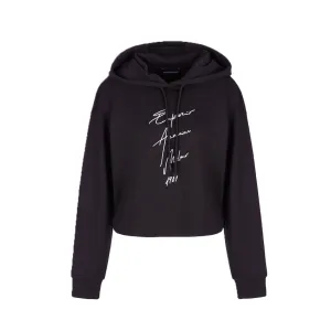 Emporio Armani Hooded Sweatshirt with Milano 1981 Signature Embroidered Logo