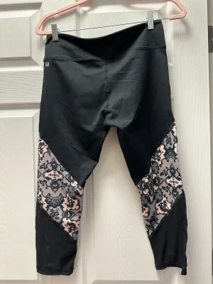 Fabletics Leggings Black with Pink Sz M