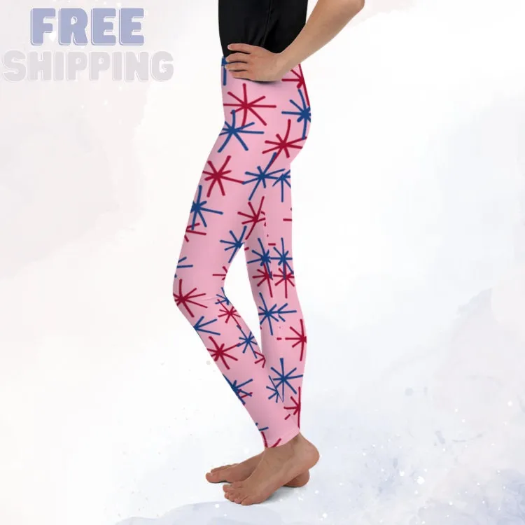 Freedom Fireworks Pink Youth Leggings