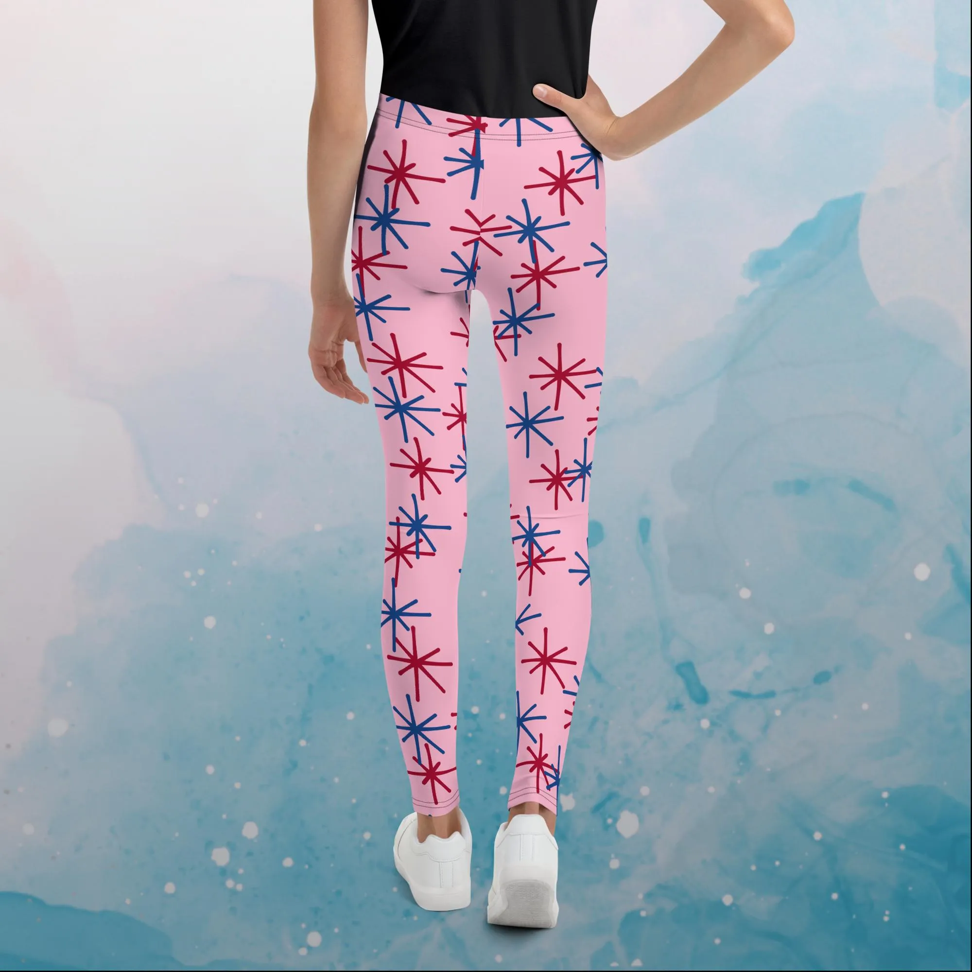 Freedom Fireworks Pink Youth Leggings