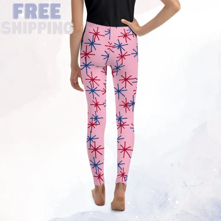 Freedom Fireworks Pink Youth Leggings