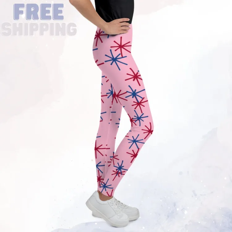 Freedom Fireworks Pink Youth Leggings