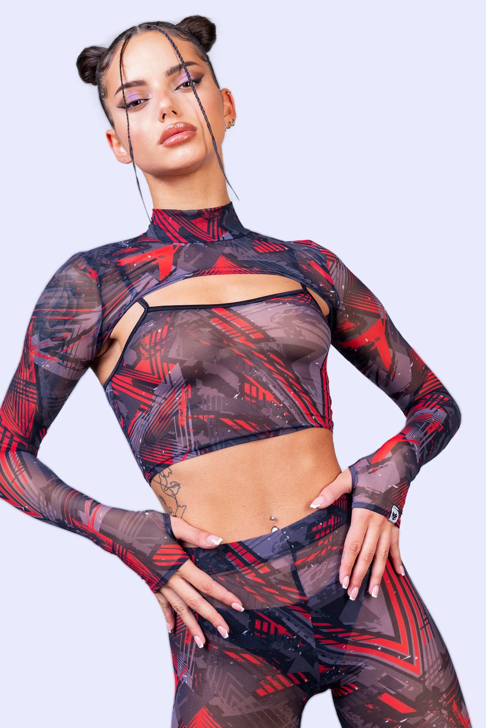 Futura Mesh 2 Piece Shrug Set