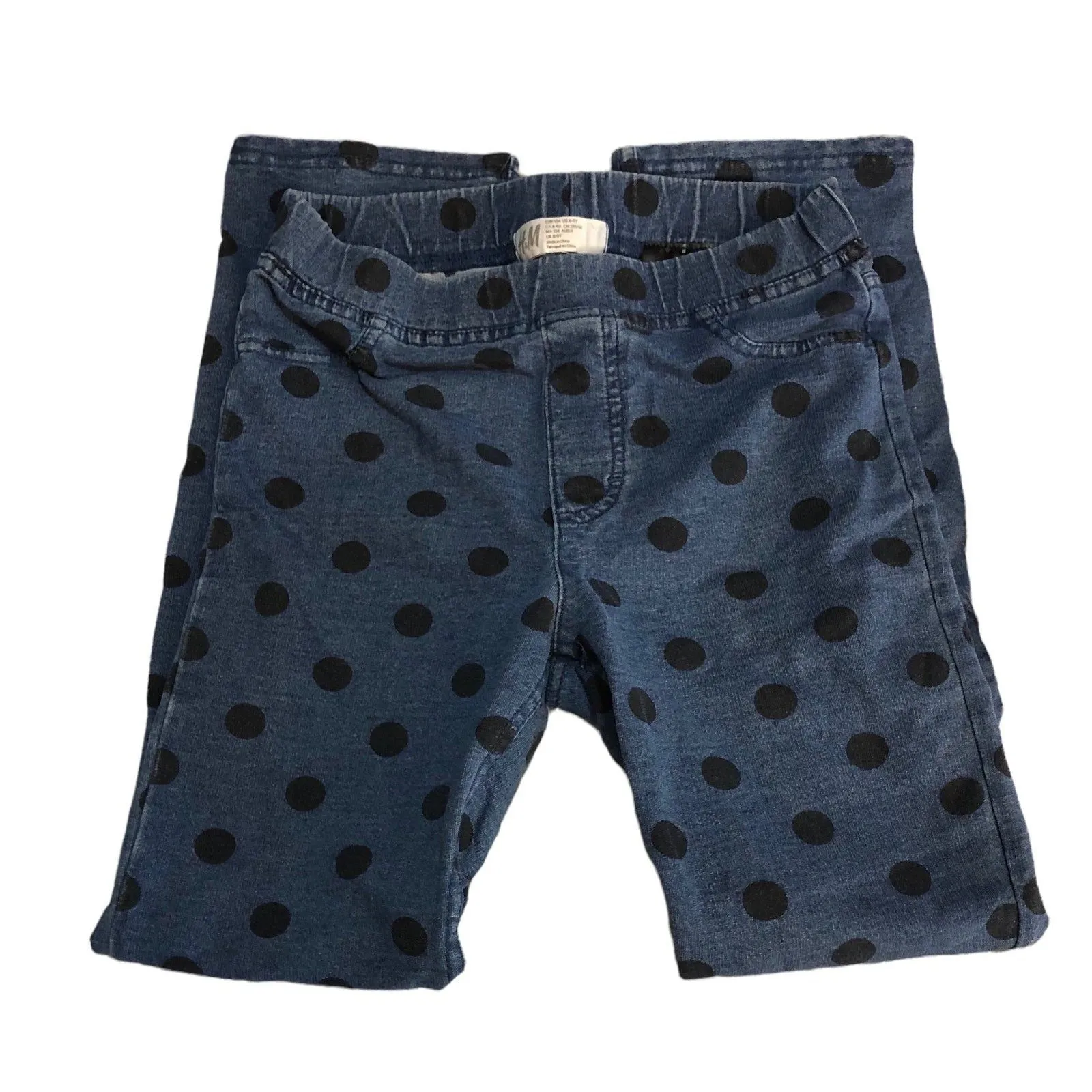 Girl's Blue Pock-a-Dot Leggings