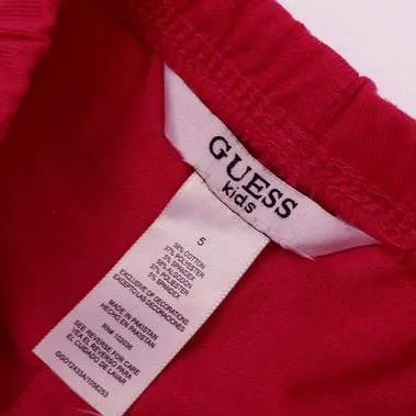 GUESS - KIDS COTTON RED LEGGINGS GS419