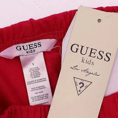 GUESS - KIDS COTTON RED LEGGINGS GS419