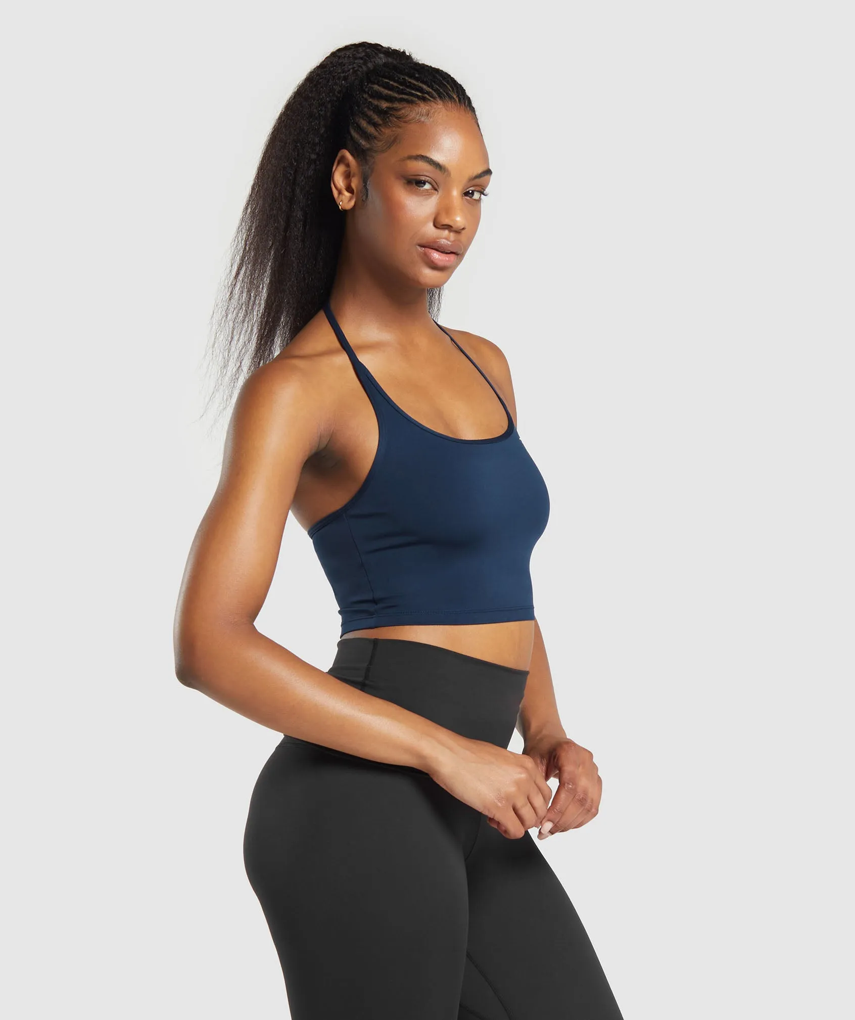 Gymshark Everyday C&S One Shoulder Crop Top - Navy