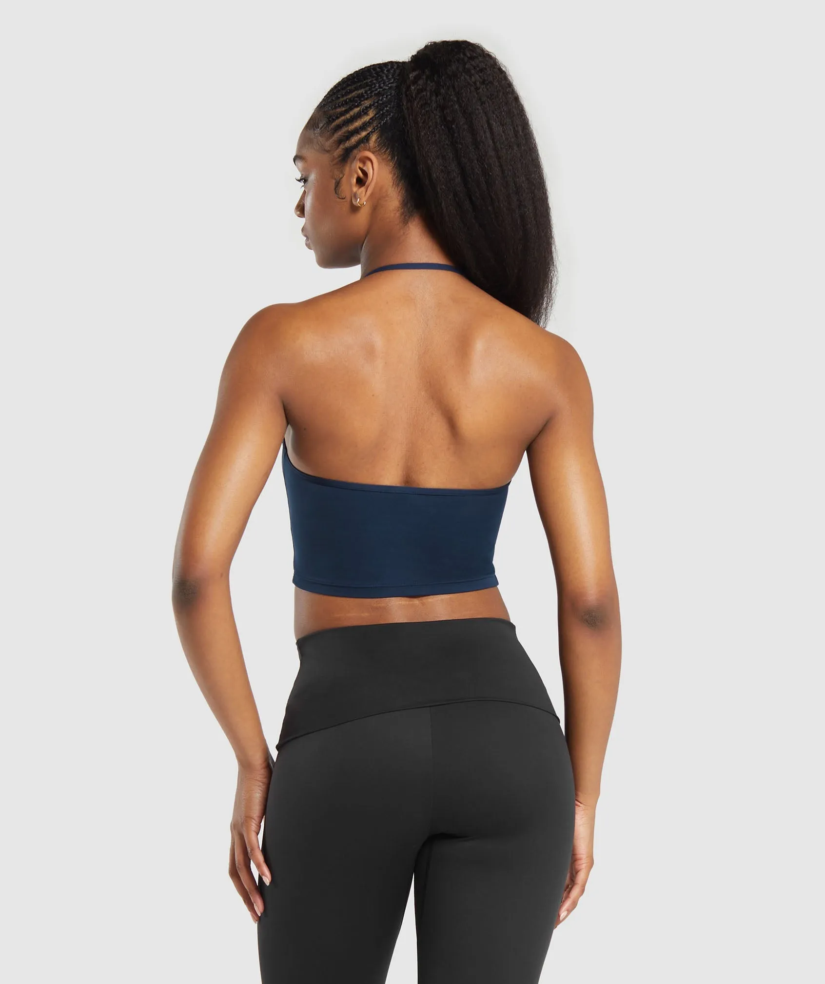 Gymshark Everyday C&S One Shoulder Crop Top - Navy