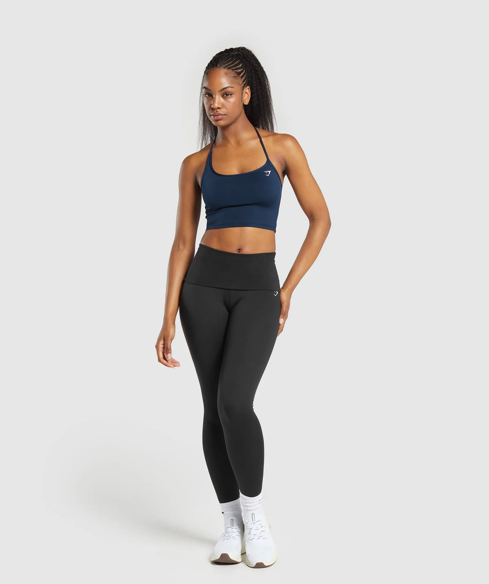 Gymshark Everyday C&S One Shoulder Crop Top - Navy