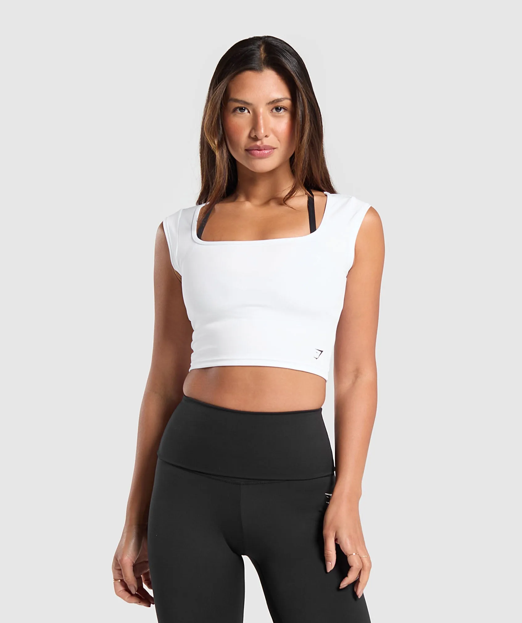 Gymshark Everyday C&S Trend Crop Top - White