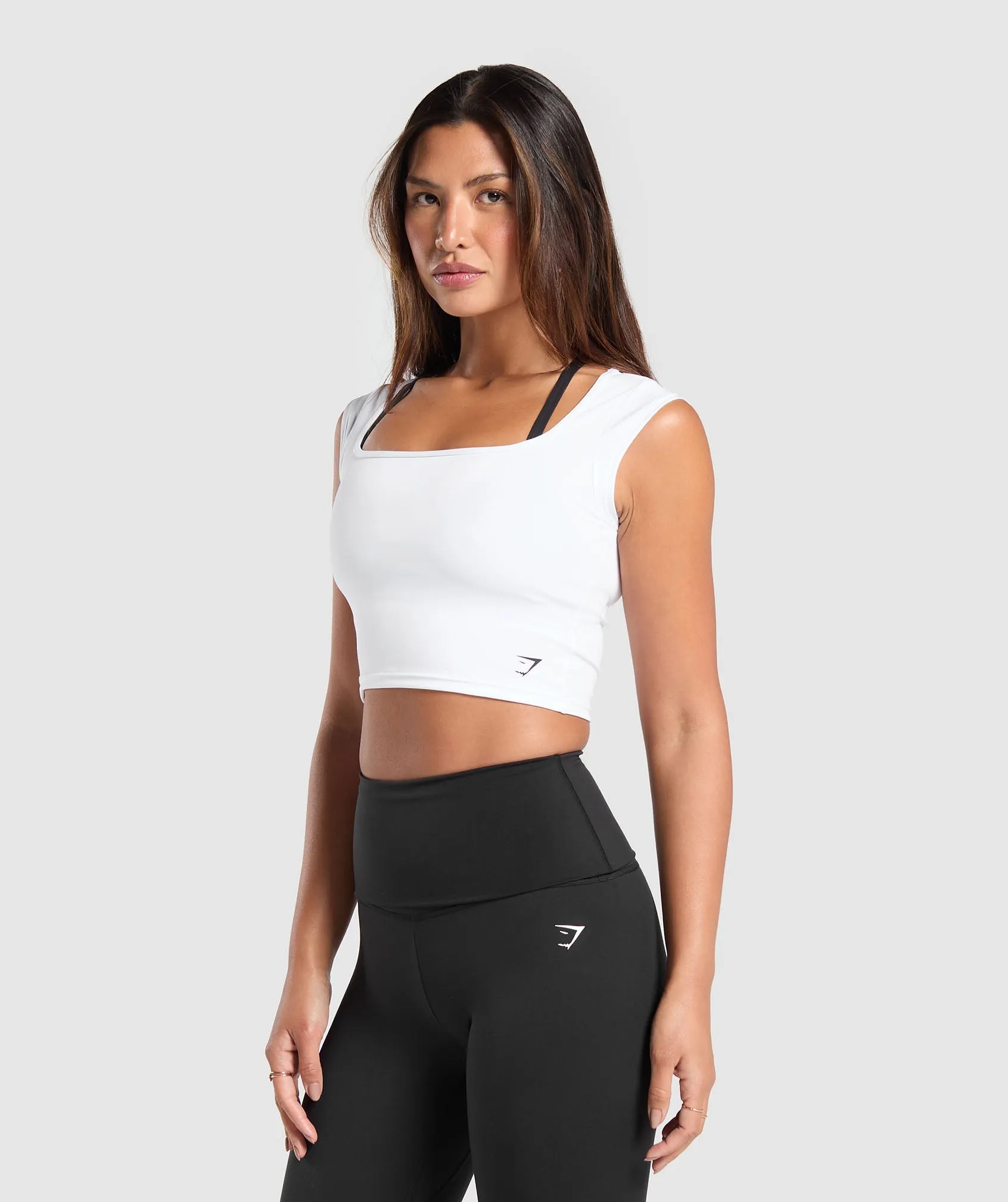 Gymshark Everyday C&S Trend Crop Top - White