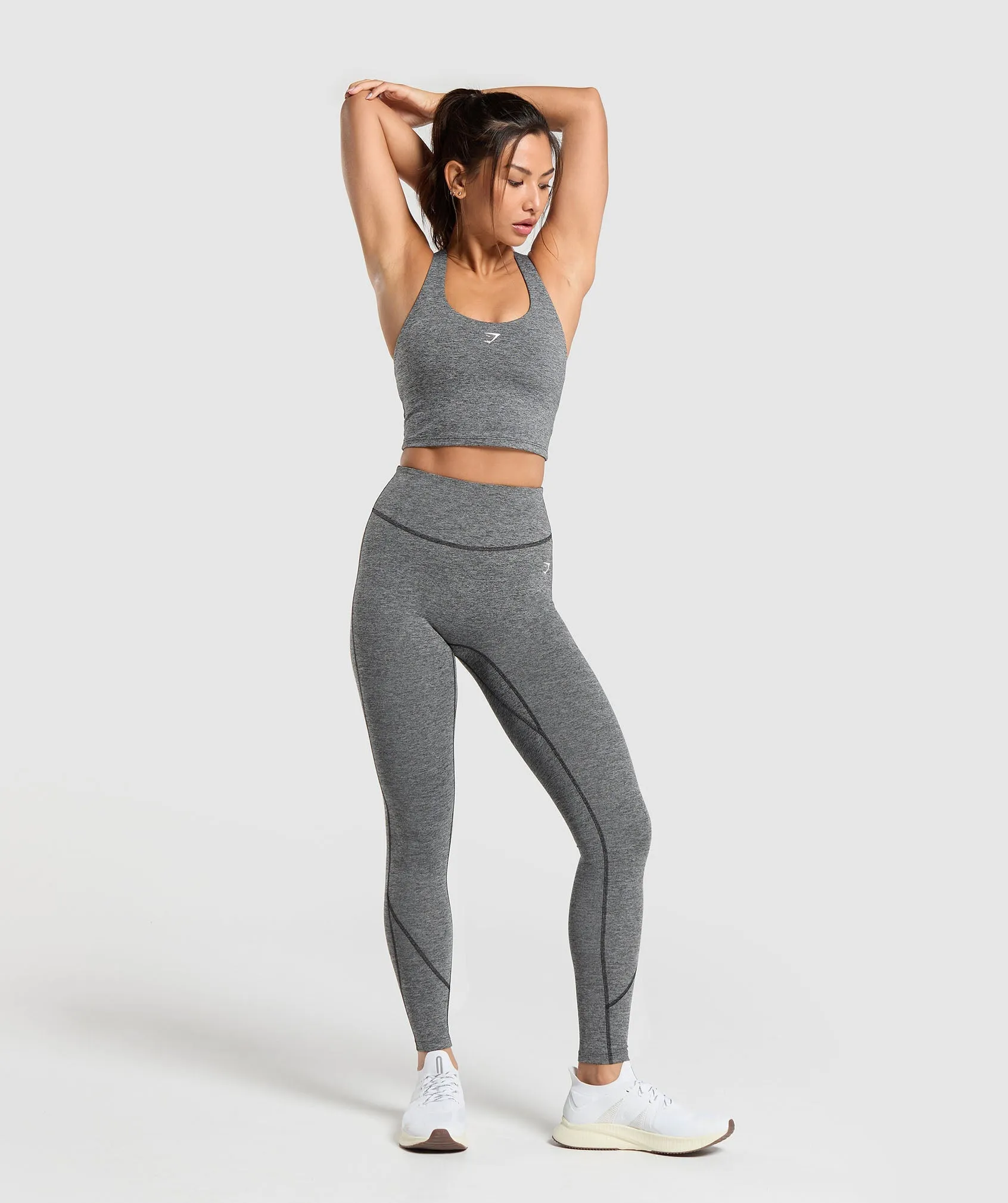 Gymshark Heart Marl Leggings - Black