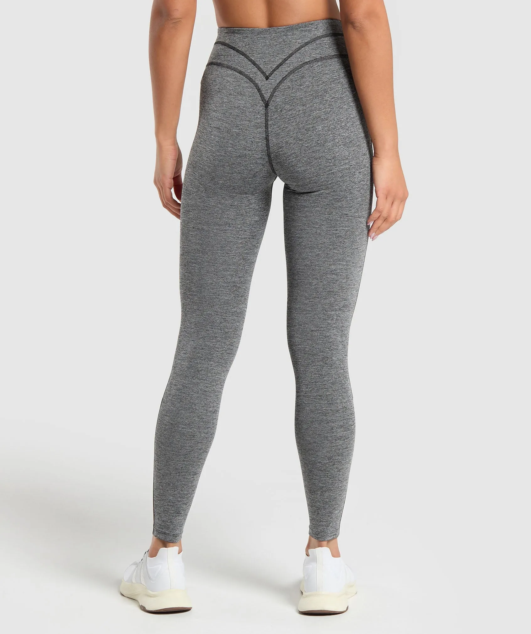 Gymshark Heart Marl Leggings - Black