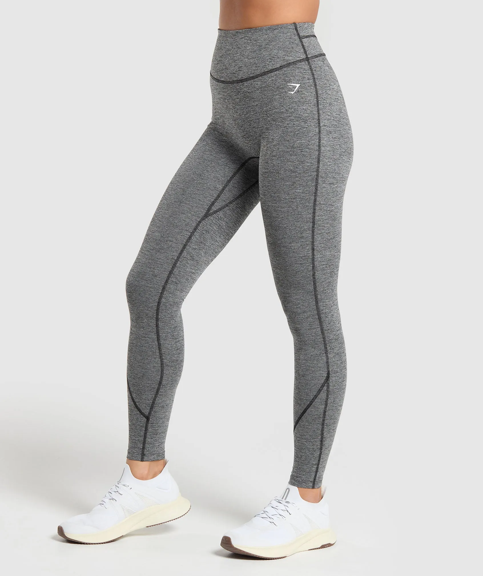 Gymshark Heart Marl Leggings - Black