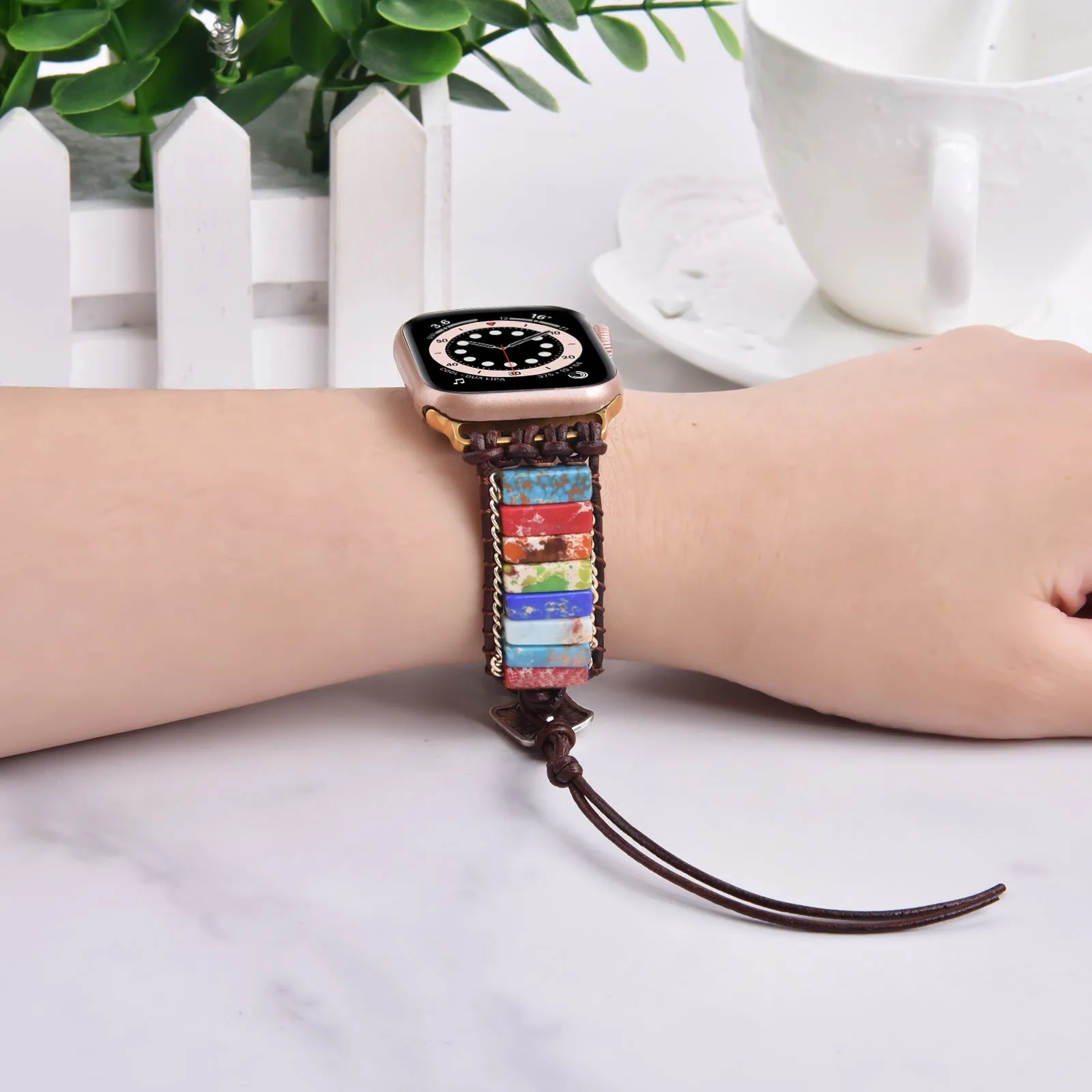 Handmade Bohemian Style Apple Watch Band Bracelet for 38/40/41mm & 42/44/45mm