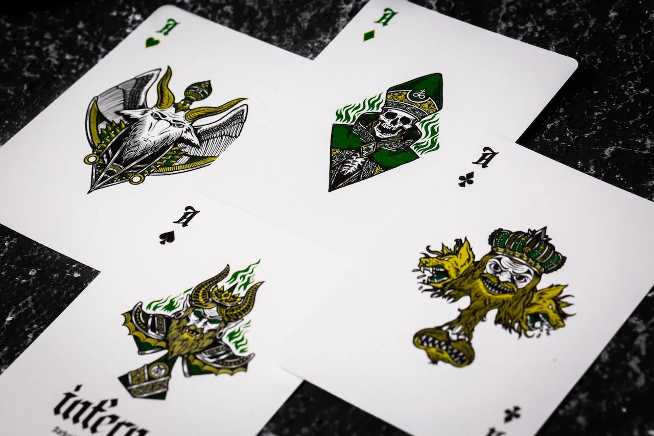 Inferno Playing Cards Emerald Blaze