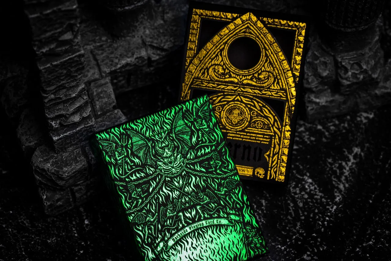 Inferno Playing Cards Emerald Blaze