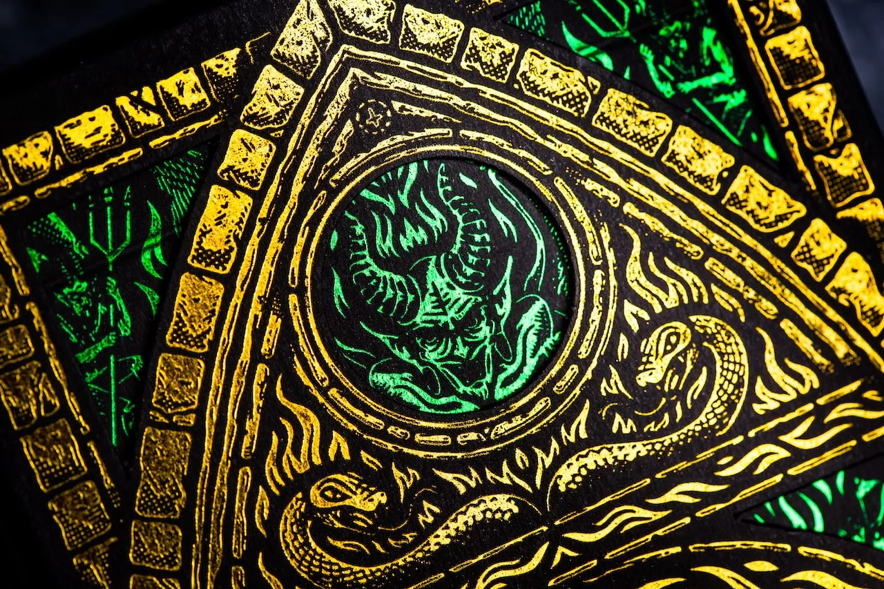 Inferno Playing Cards Emerald Blaze