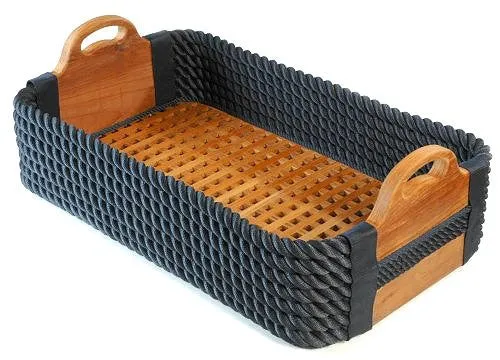 Italian Yachtsman's Cross-Hatch Shoe Basket