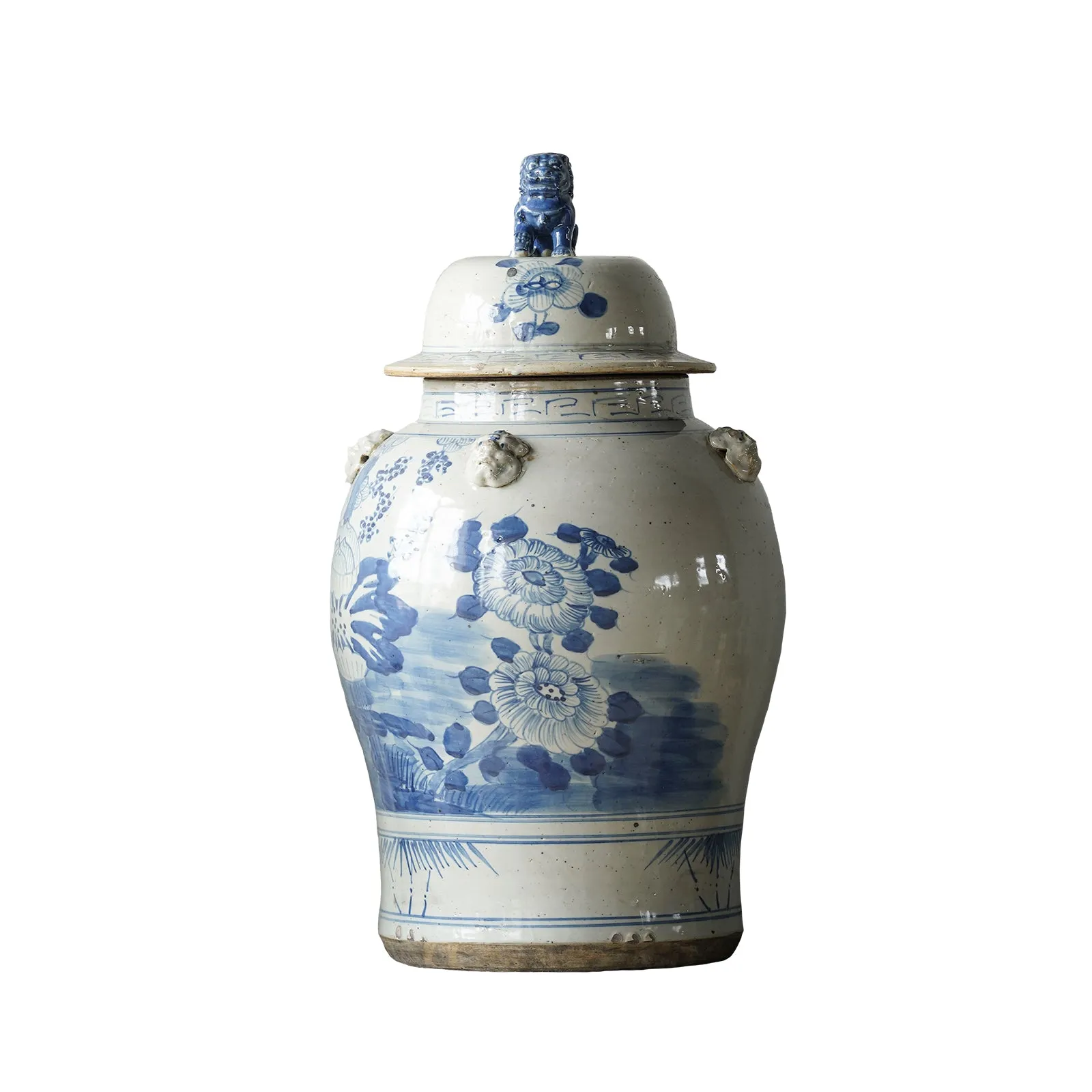 Jingdezhen Hand-Painted Temple Jar with Lotus